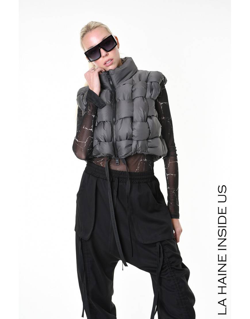 La haine inside us 4P LW941 PETTORINA UNISEX D Fango Saldi Di Fabbrica