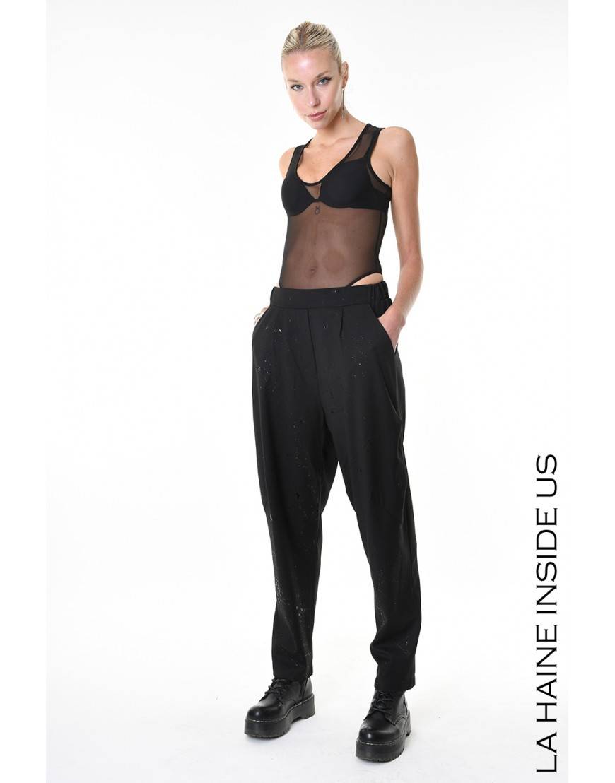La haine inside us 4R LW817 PANTALONE Nero Negozio online di fabbrica
