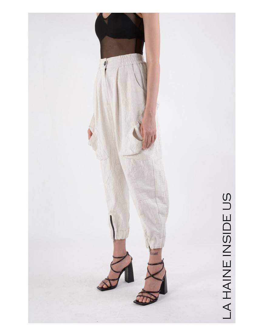 La haine inside us 4B LW646 PANTALONE Bianco Vendite stagionali