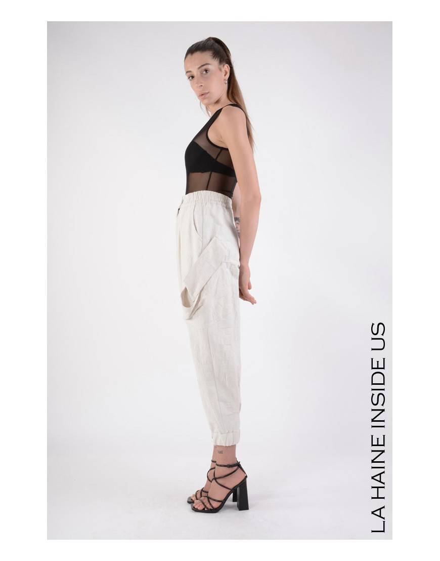 La haine inside us 4B LW646 PANTALONE Bianco Vendite stagionali