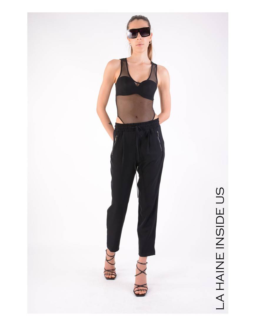 La haine inside us 4B LW667 PANTALONE Nero Offerta natalizia