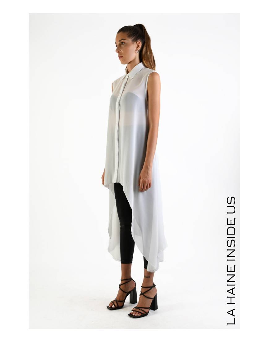 La haine inside us 4B LW698 CAMICIA Bianco Grandi sconti