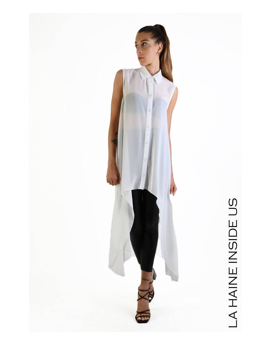 La haine inside us 4B LW698 CAMICIA Bianco Grandi sconti