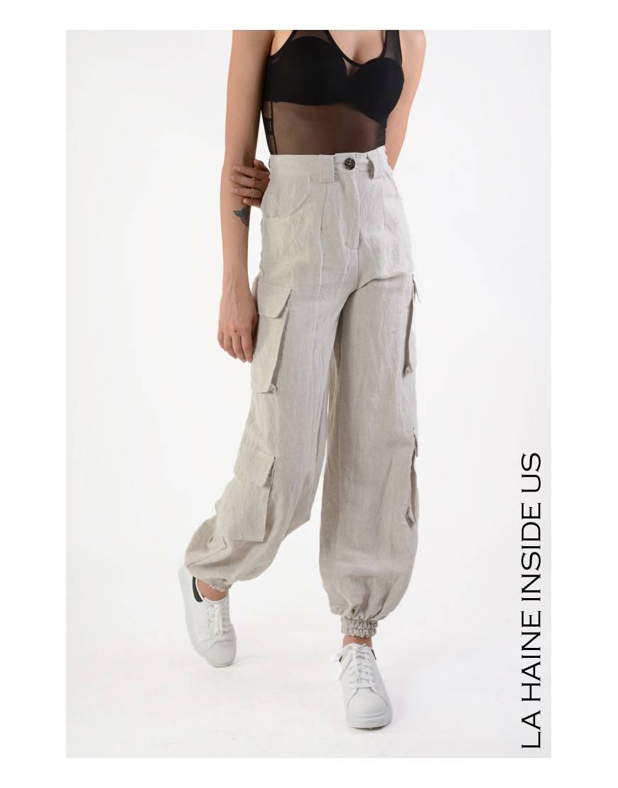 La haine inside us 4B LW702 PANTALONE Sabbia Bestseller