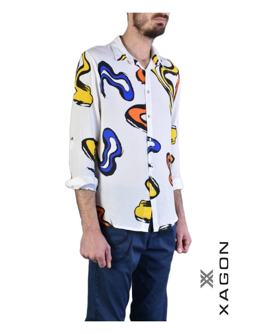 La haine inside us CAMICIA V881SD Bianco Fino al 55% di sconto