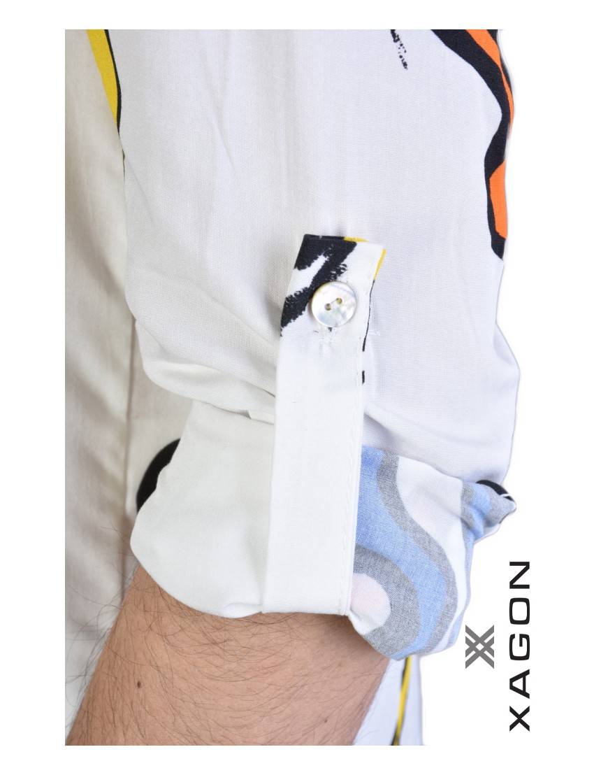 La haine inside us CAMICIA V881SD Bianco Fino al 55% di sconto