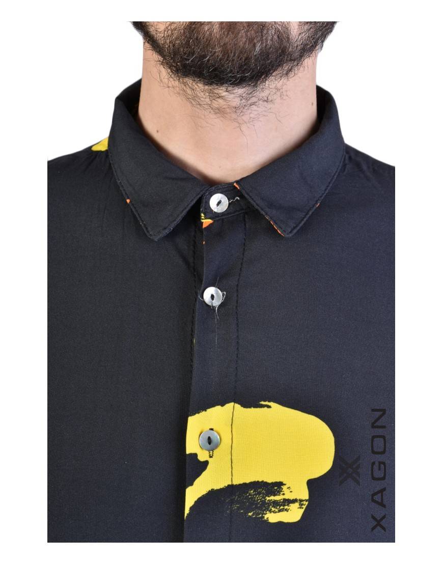 La haine inside us CAMICIA V881SD Nero Discount Store per i nuovi prodotti