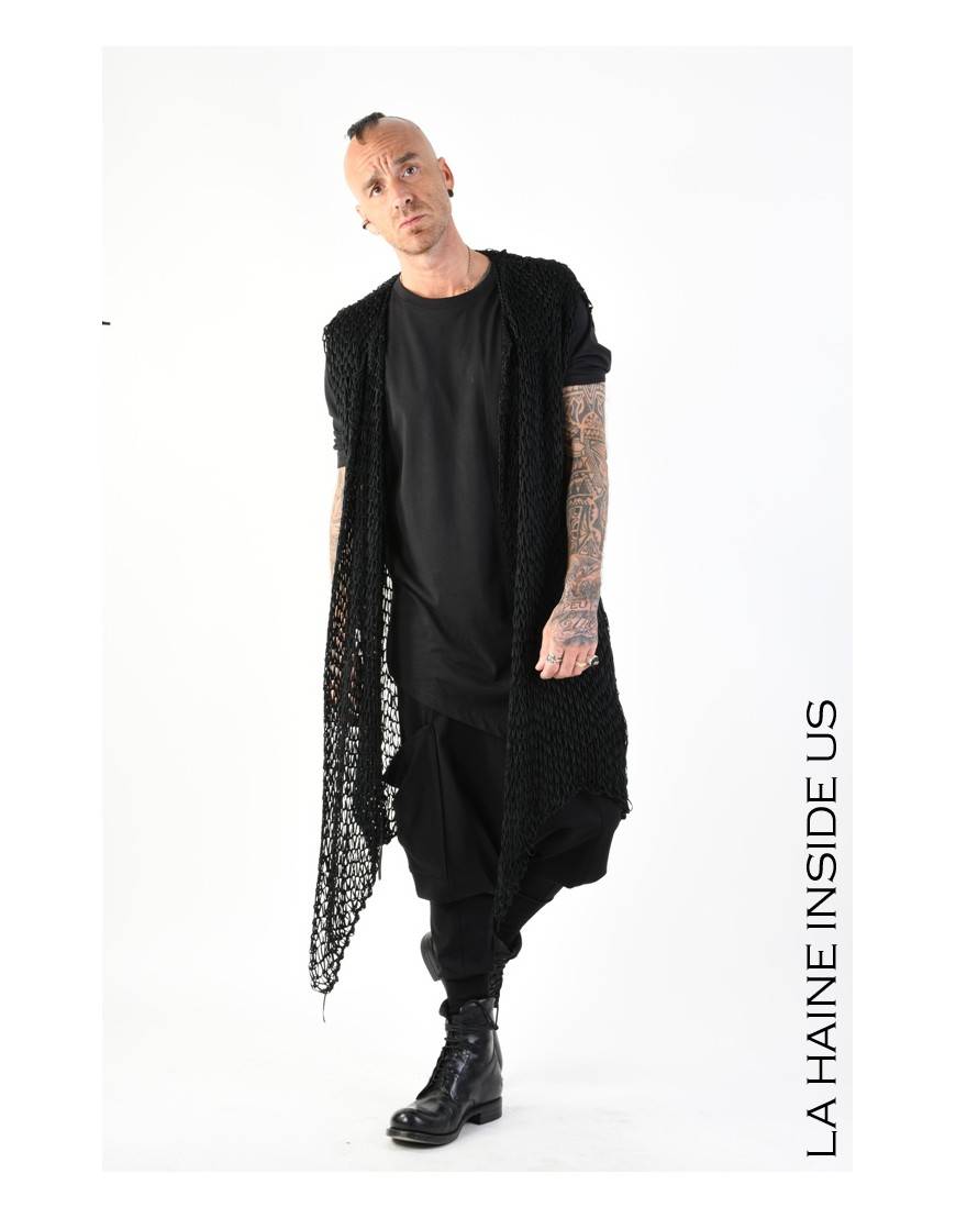 La haine inside us 4J LW775 CARDIGAN UNISEX U Nero I Più Venduti