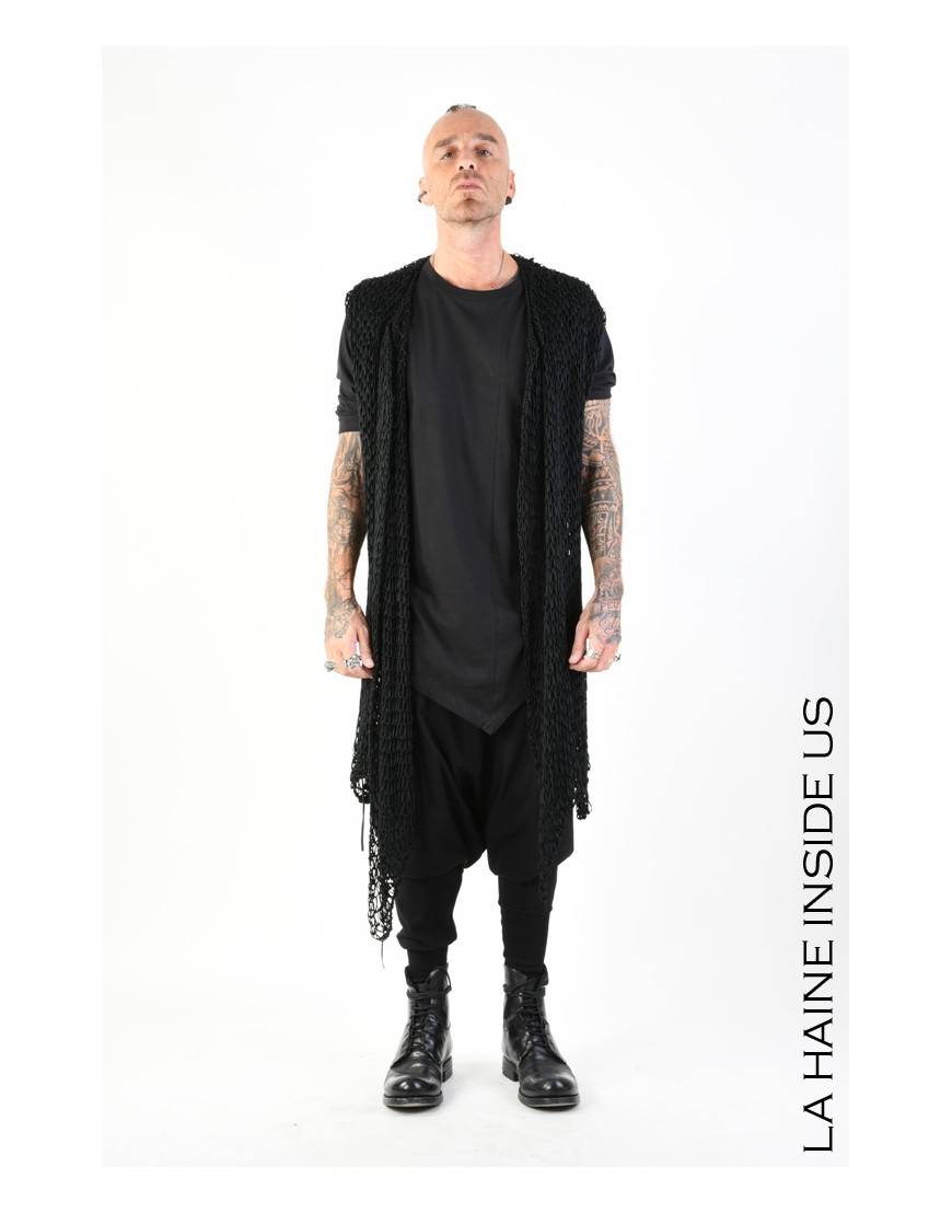 La haine inside us 4J LW775 CARDIGAN UNISEX U Nero I Più Venduti