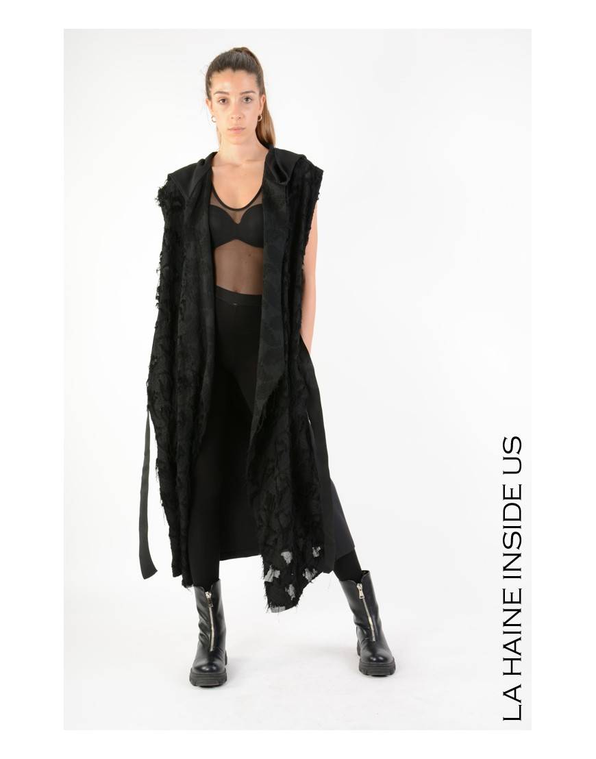 La haine inside us 4M LW624 GILET UNISEX D Nero Vendite Flash