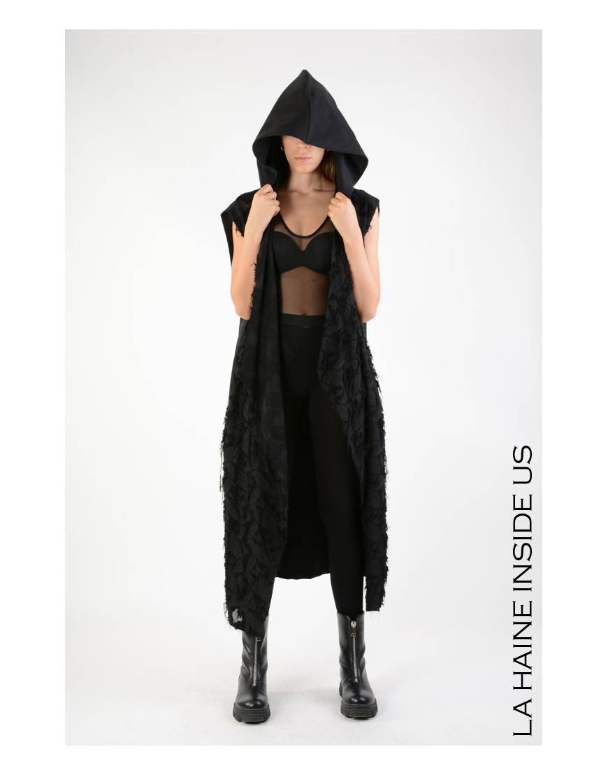 La haine inside us 4M LW624 GILET UNISEX D Nero Vendite Flash
