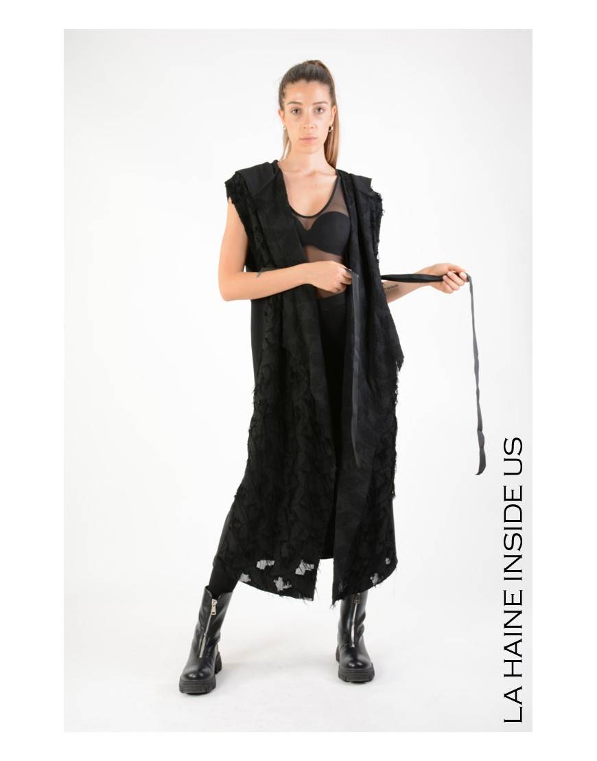 La haine inside us 4M LW624 GILET UNISEX D Nero Vendite Flash