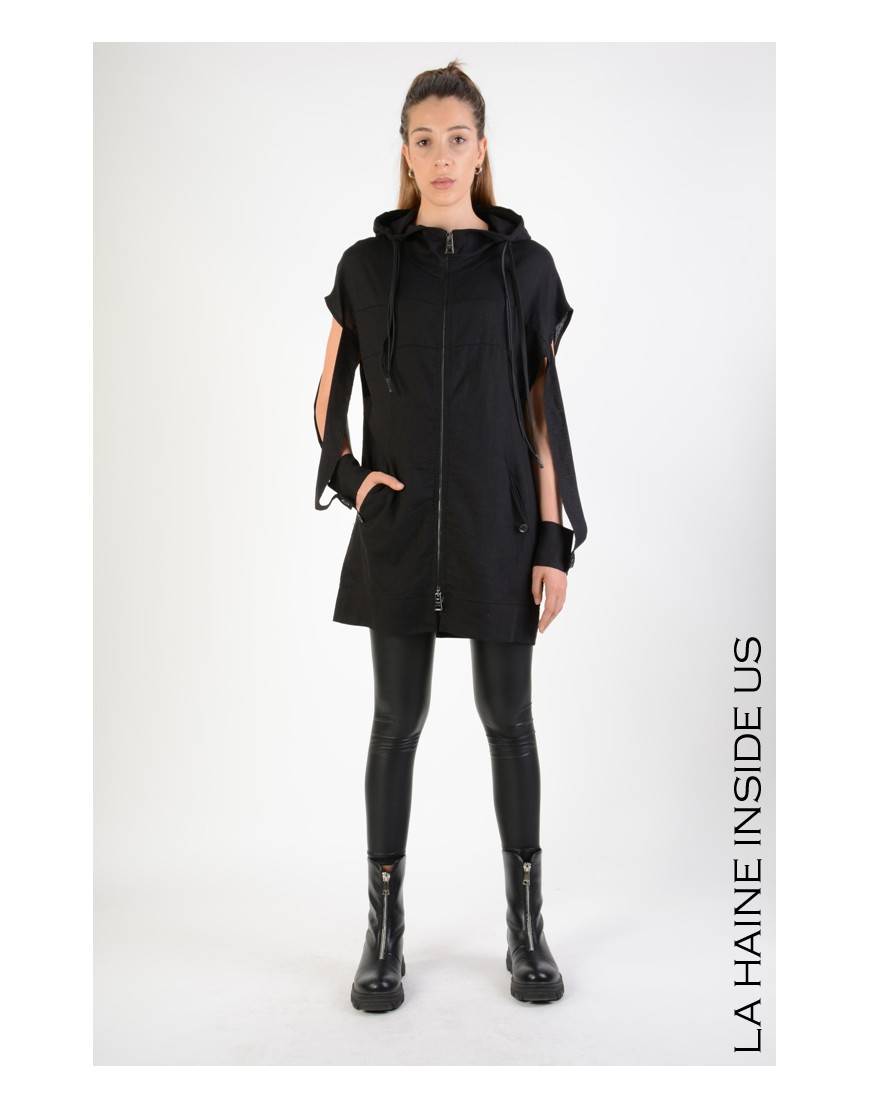La haine inside us 4M LW673 GILET UNISEX D Nero In Saldo