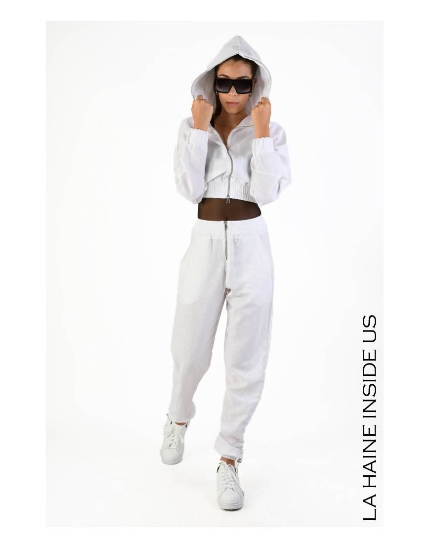 La haine inside us 4M LW674 BOMBER Bianco Moda