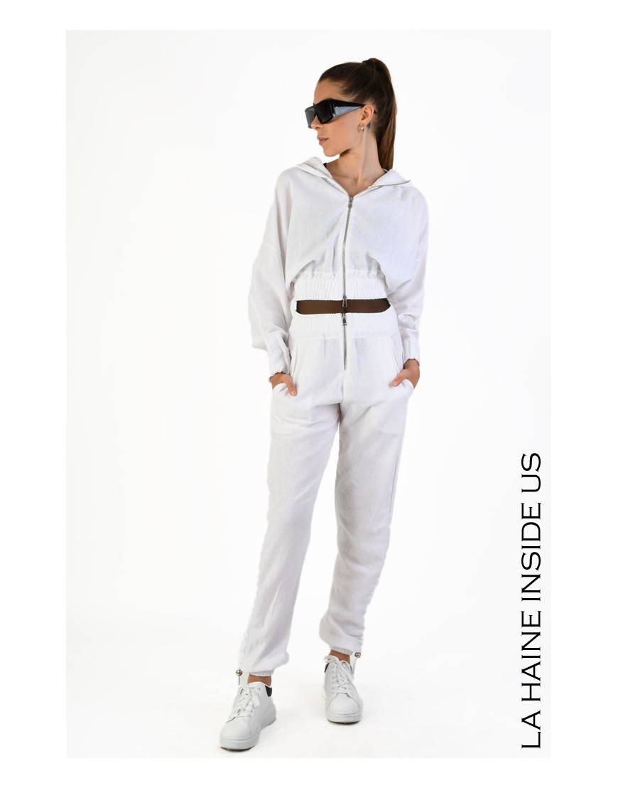 La haine inside us 4M LW674 BOMBER Bianco Moda