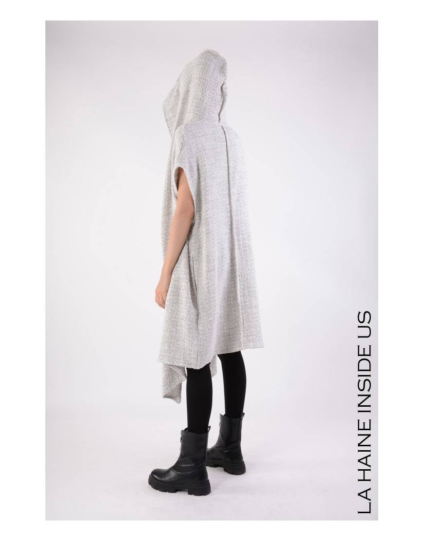 La haine inside us 4M LW676 CARDIGAN UNISEX D Bianco Sconto di tempo limitato