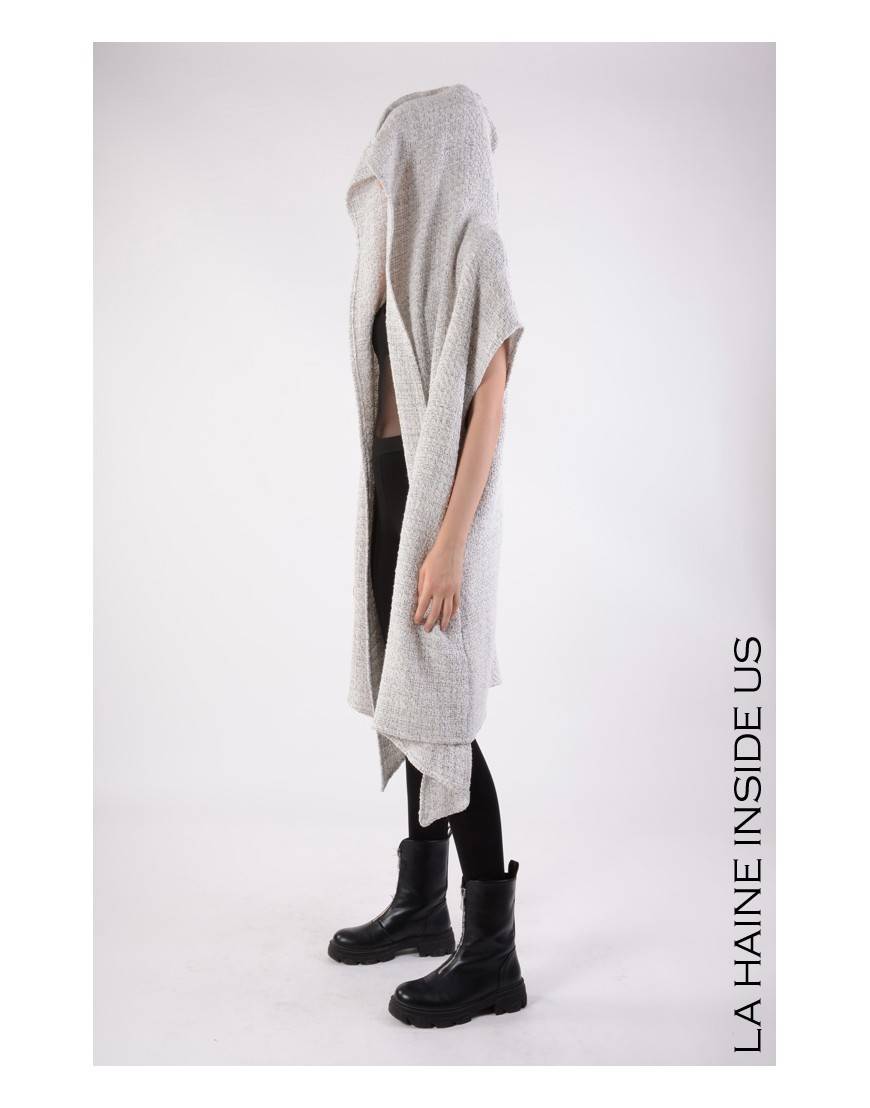 La haine inside us 4M LW676 CARDIGAN UNISEX D Bianco Sconto di tempo limitato