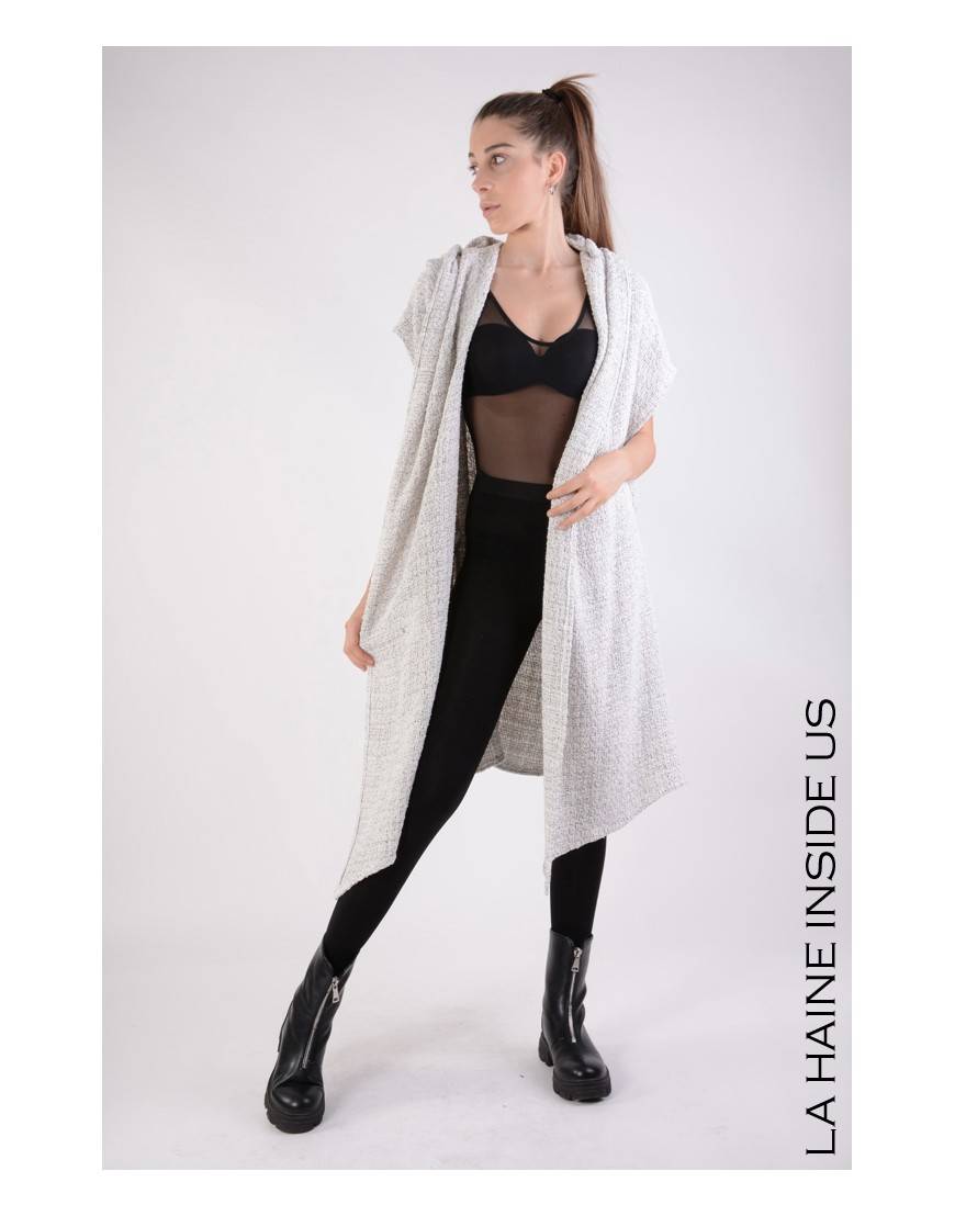 La haine inside us 4M LW676 CARDIGAN UNISEX D Bianco Sconto di tempo limitato