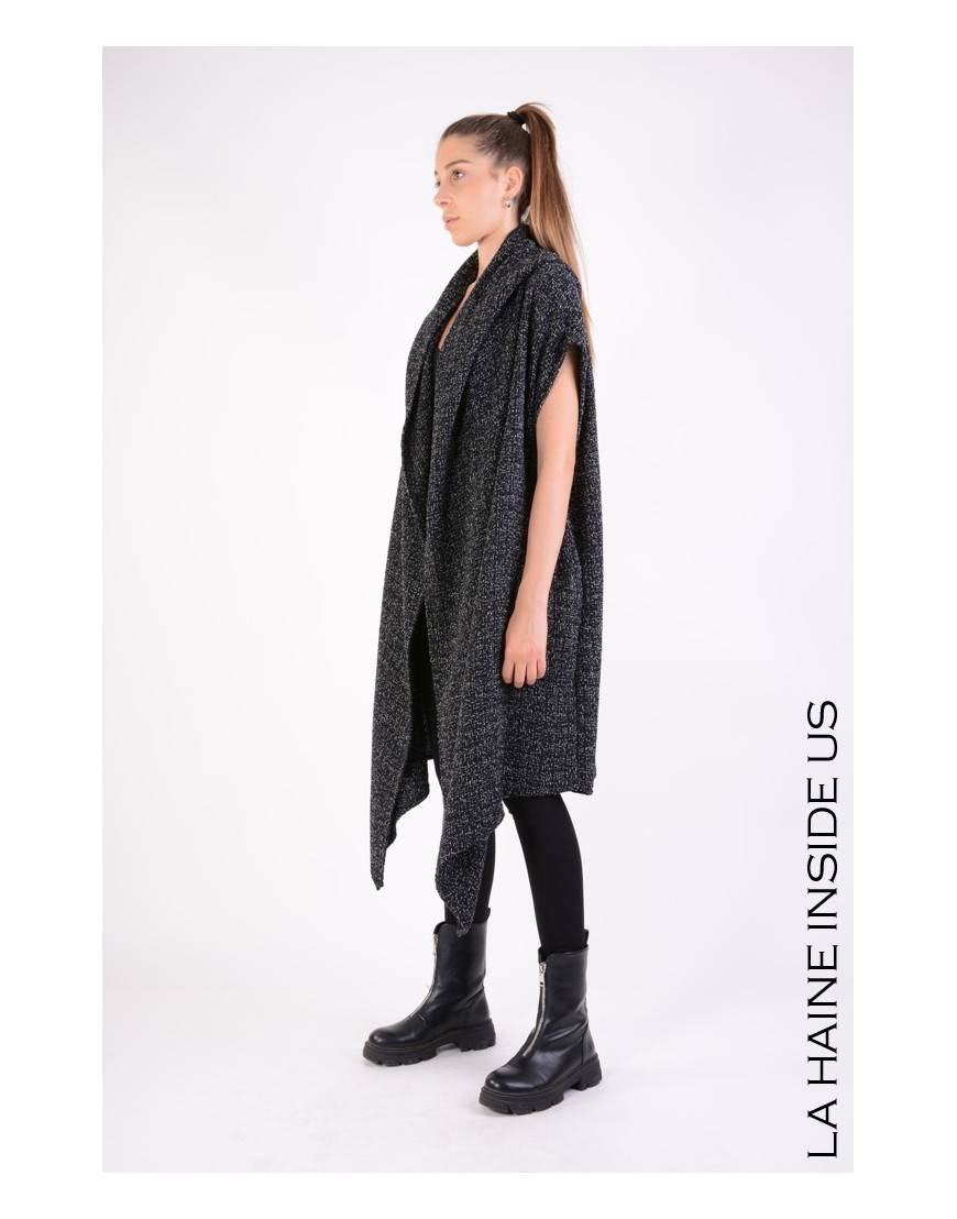La haine inside us 4M LW676 CARDIGAN UNISEX D Nero Negozio online di fabbrica