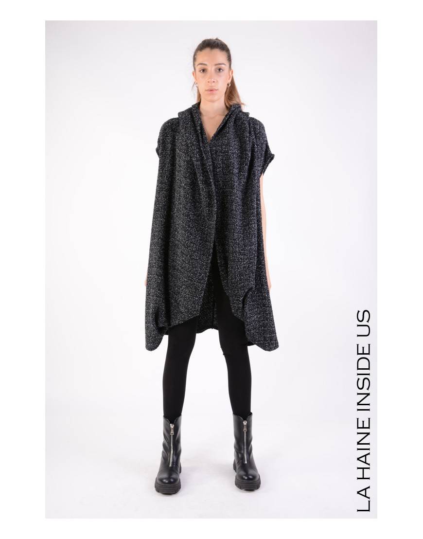 La haine inside us 4M LW676 CARDIGAN UNISEX D Nero Negozio online di fabbrica