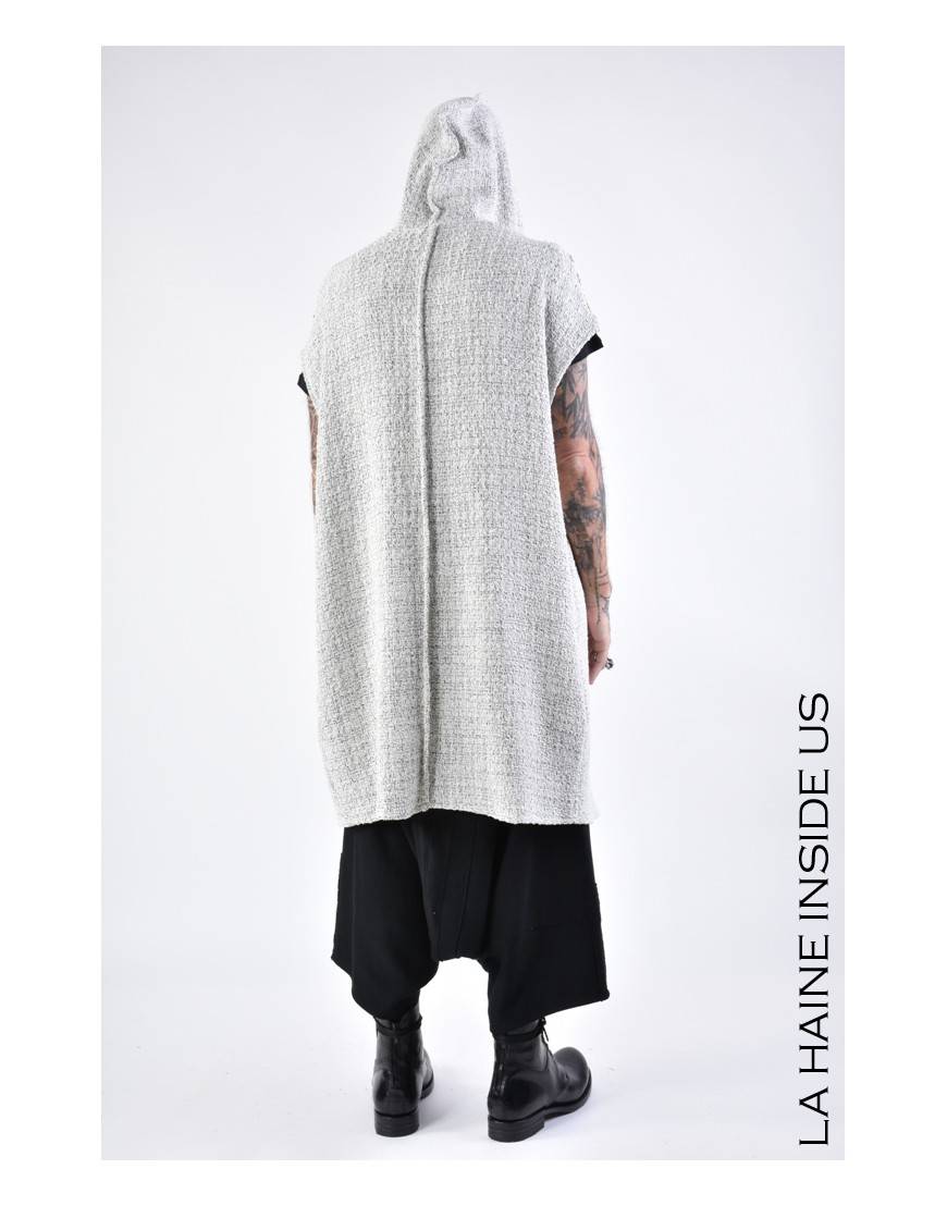 La haine inside us 4M LW676 CARDIGAN UNISEX U Bianco Prezzo di fabbrica