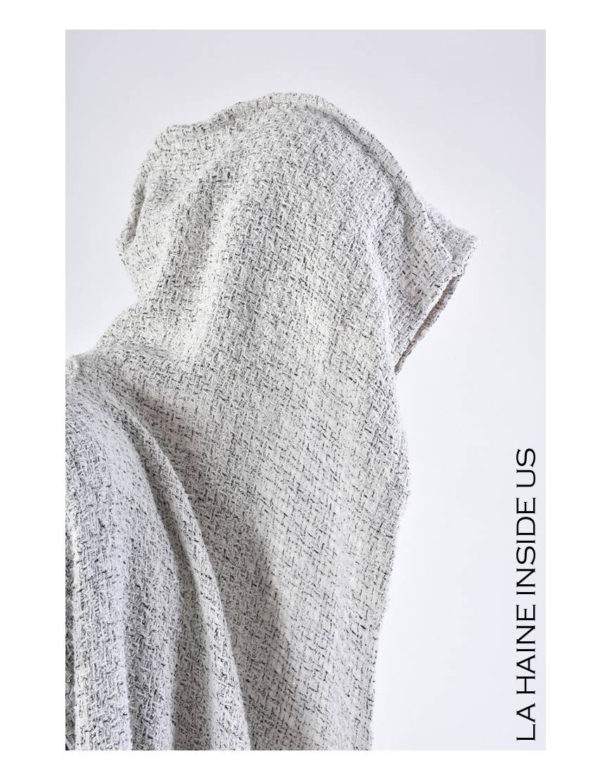 La haine inside us 4M LW676 CARDIGAN UNISEX U Bianco Prezzo di fabbrica