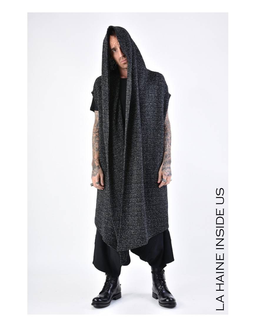 La haine inside us 4M LW676 CARDIGAN UNISEX U Nero Offerta speciale
