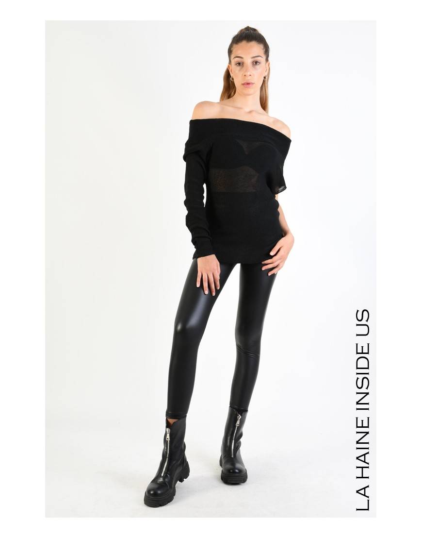 La haine inside us 4M LW778 MAGLIA Nero Offerta San Valentino