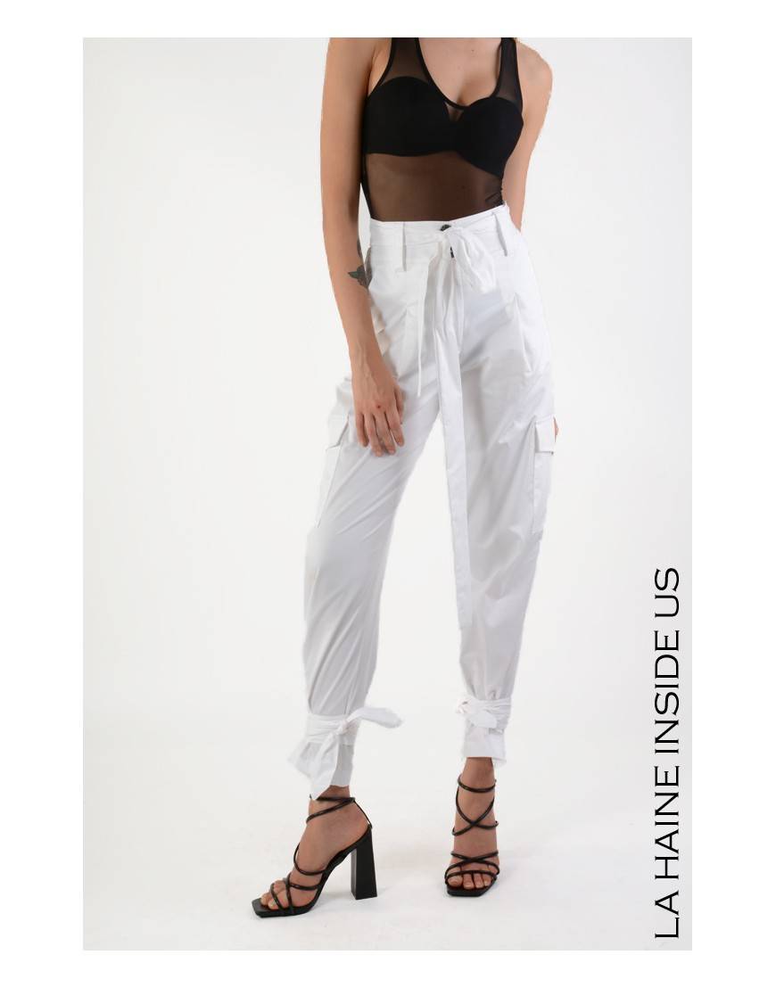 La haine inside us 4R LW709 PANTALONE Bianco Sconti VIP