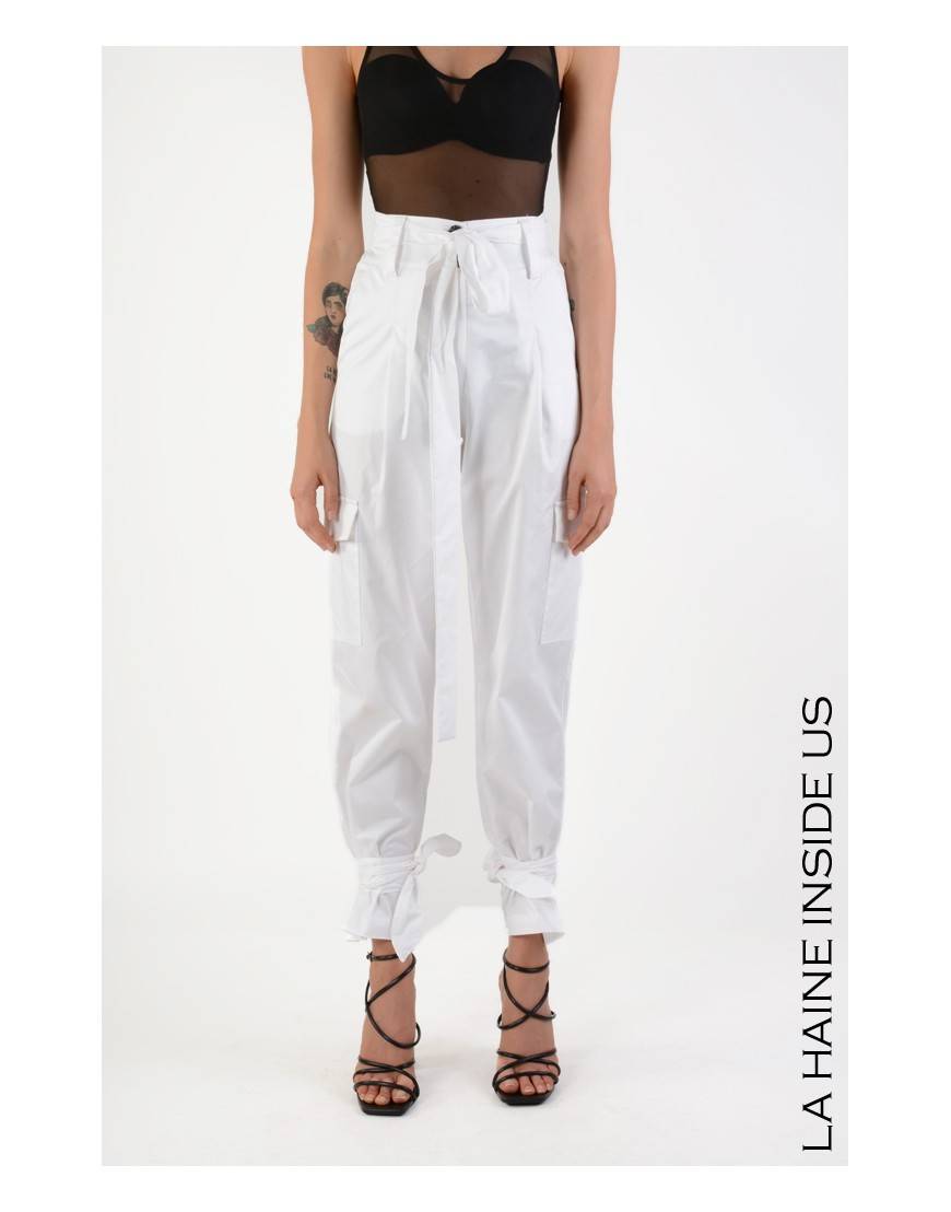 La haine inside us 4R LW709 PANTALONE Bianco Sconti VIP
