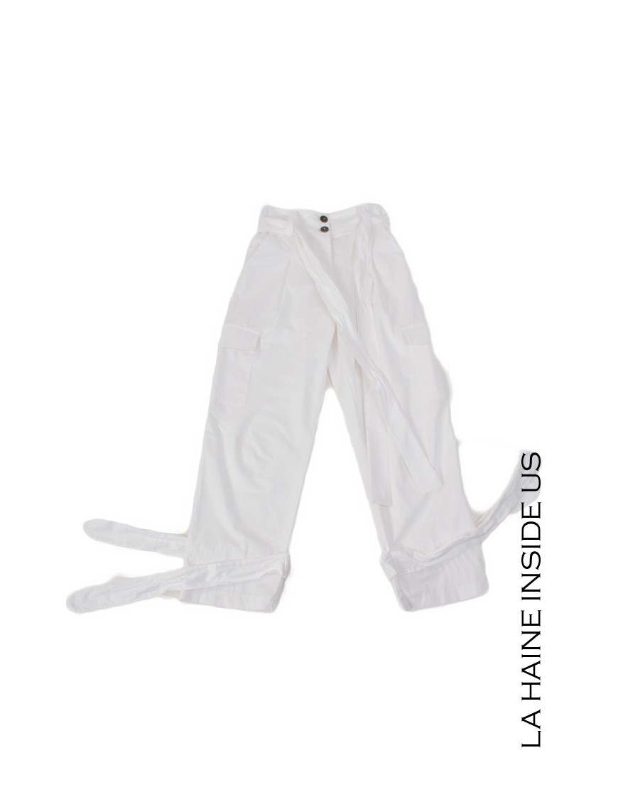 La haine inside us 4R LW709 PANTALONE Bianco Sconti VIP