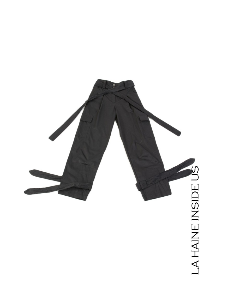La haine inside us 4R LW709 PANTALONE Nero Prezzo basso