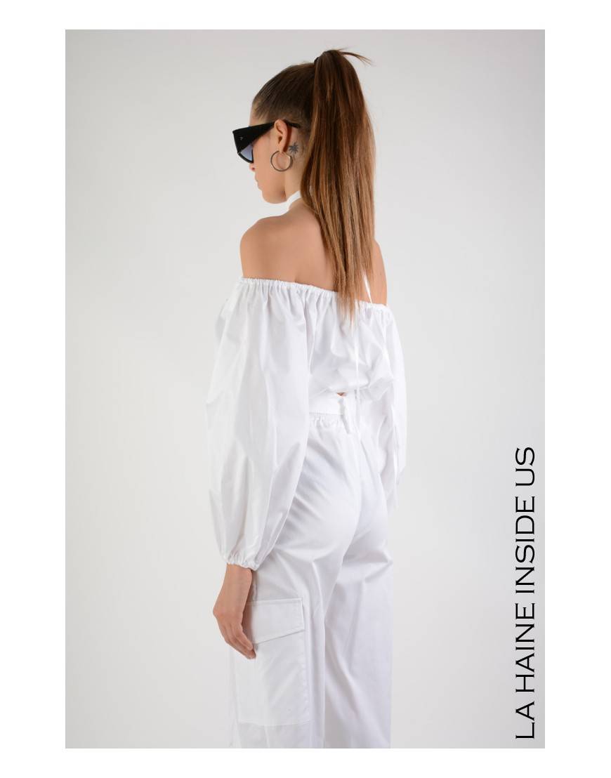 La haine inside us 4R LW710 TOP CROP Bianco Super Saving Price