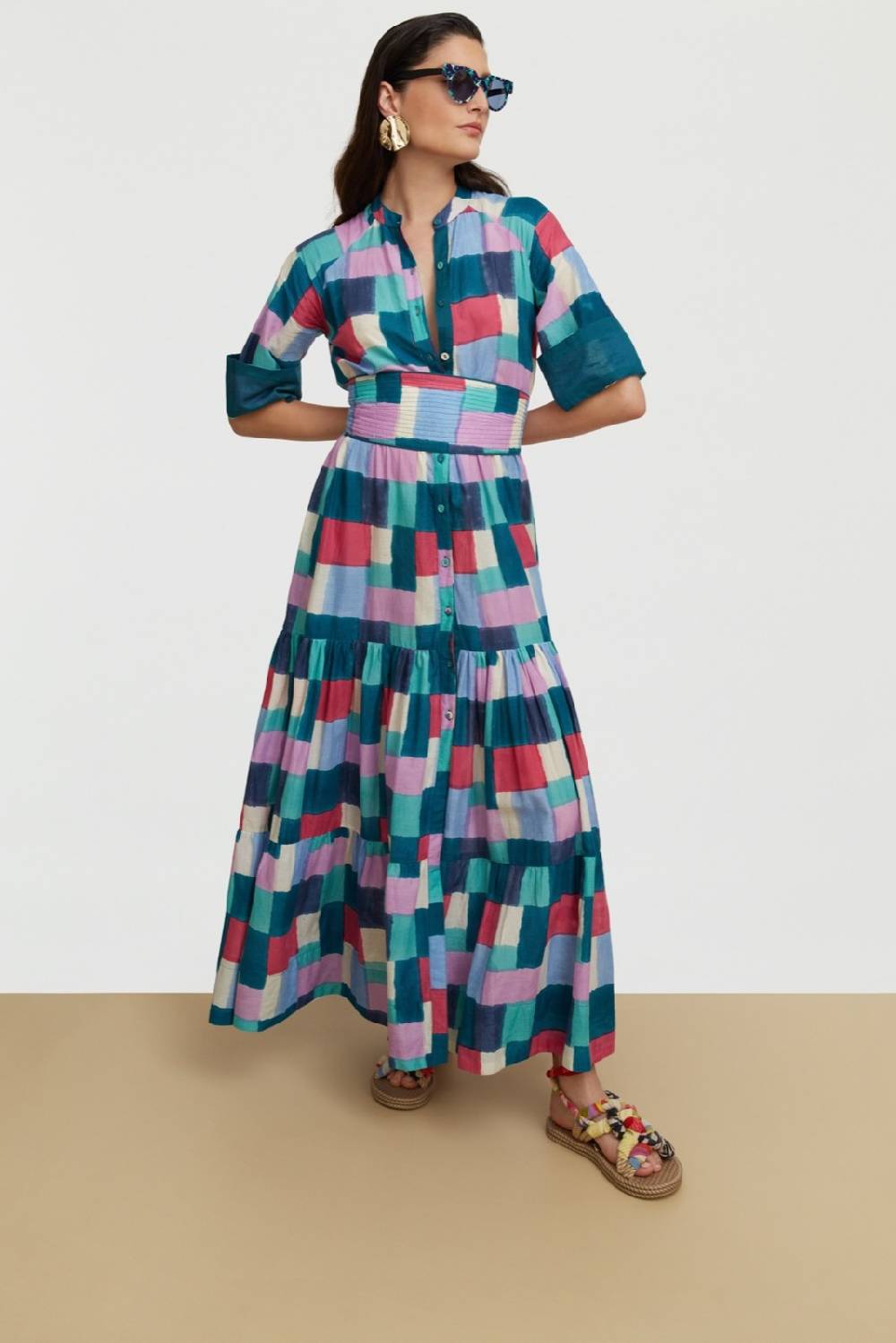 ﻿Lisa Corti abito rambagh geesband peacock Saldi Di Fabbrica