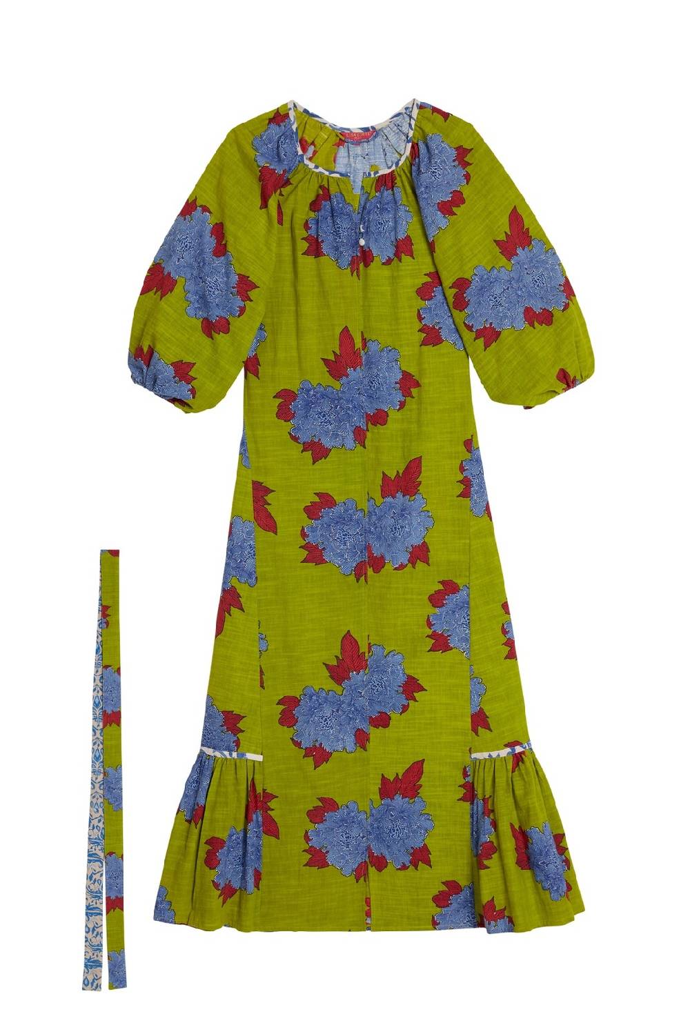 Lisa Corti abito mandili abhanery peony acid green 2025