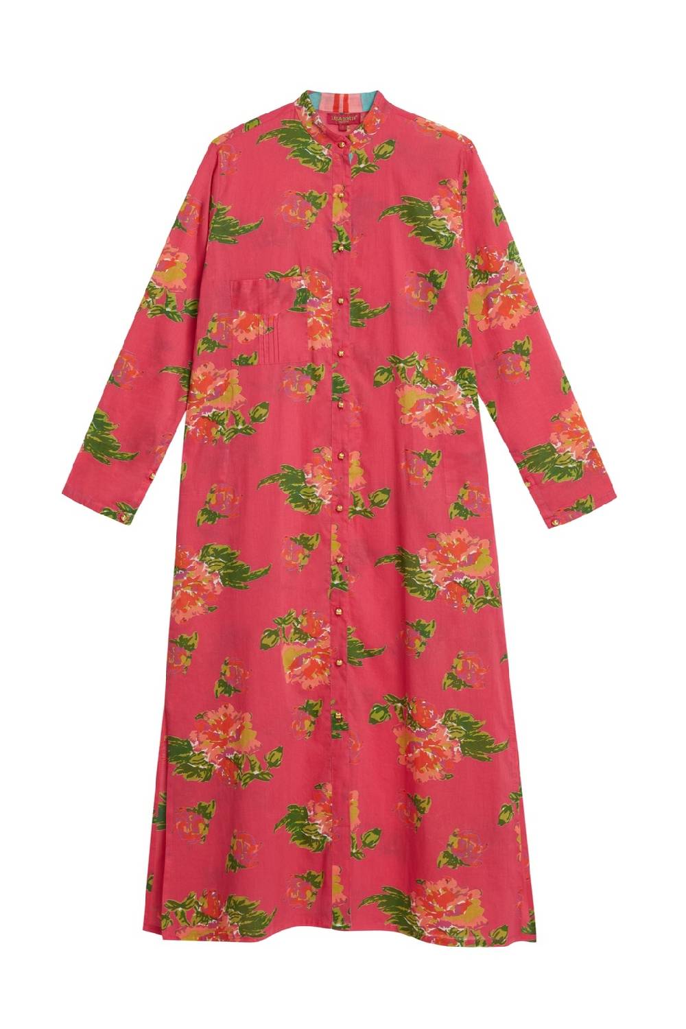 Lisa Corti kurta lunga aperta azhar flower fuxia Promozione