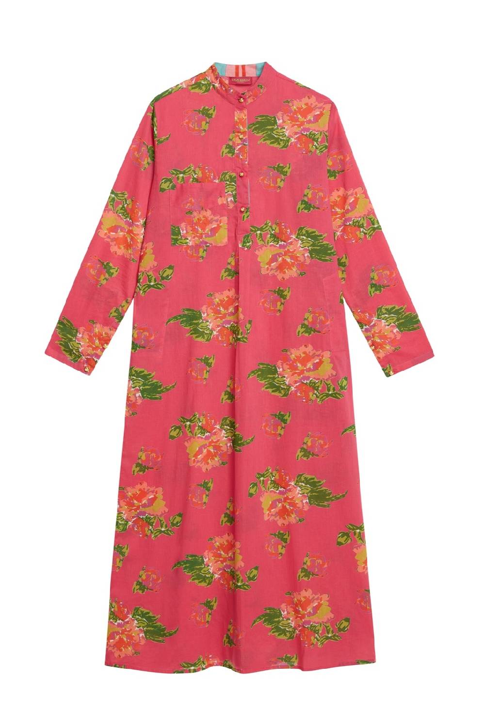 Lisa Corti kurta lunga azhar flower fuxia Qualità Garantita