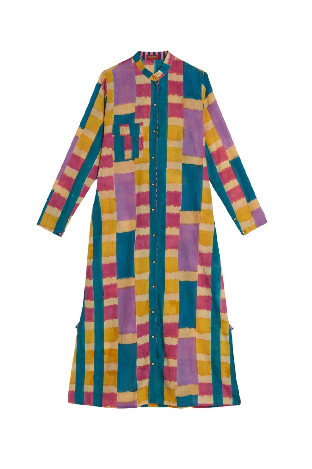 Lisa Corti kurta lunga aperta ankara mustard Negozi Online