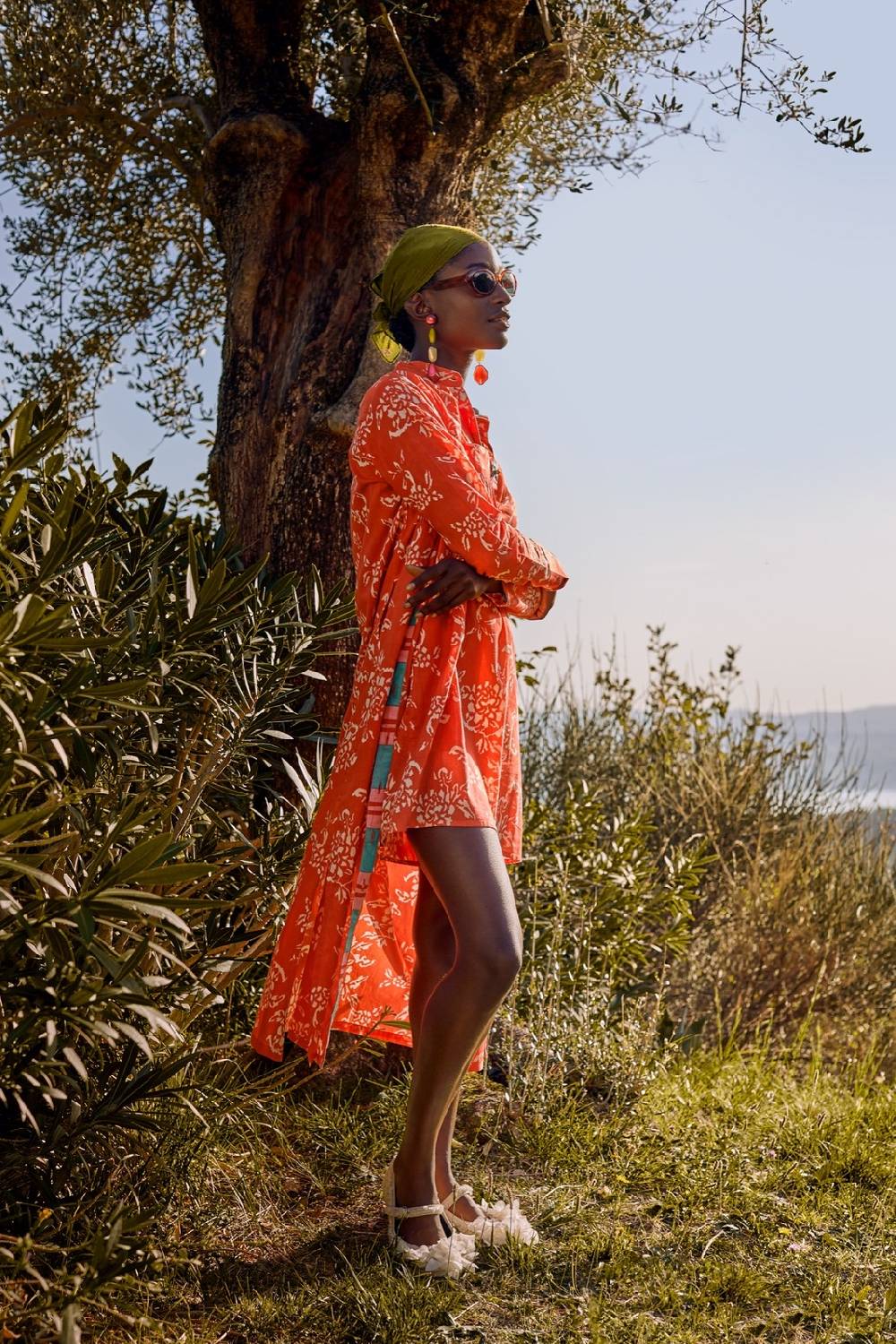 Lisa Corti kurta lunga aperta kandem design coral Acquista Ora