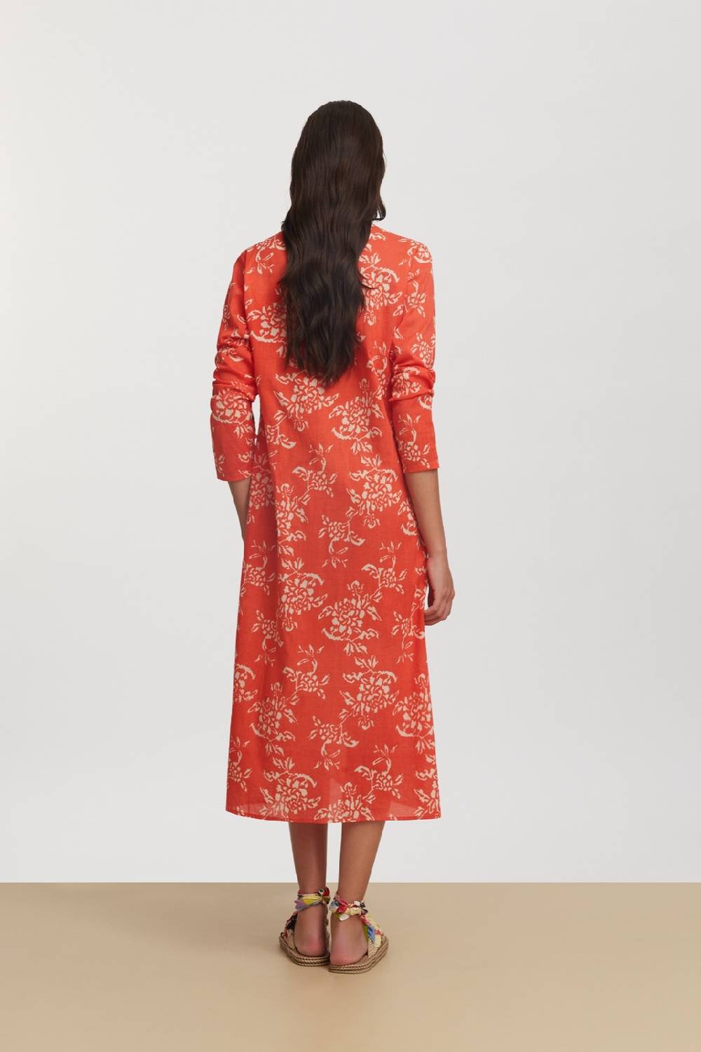 Lisa Corti kurta lunga kandem design coral Fino Al -60%