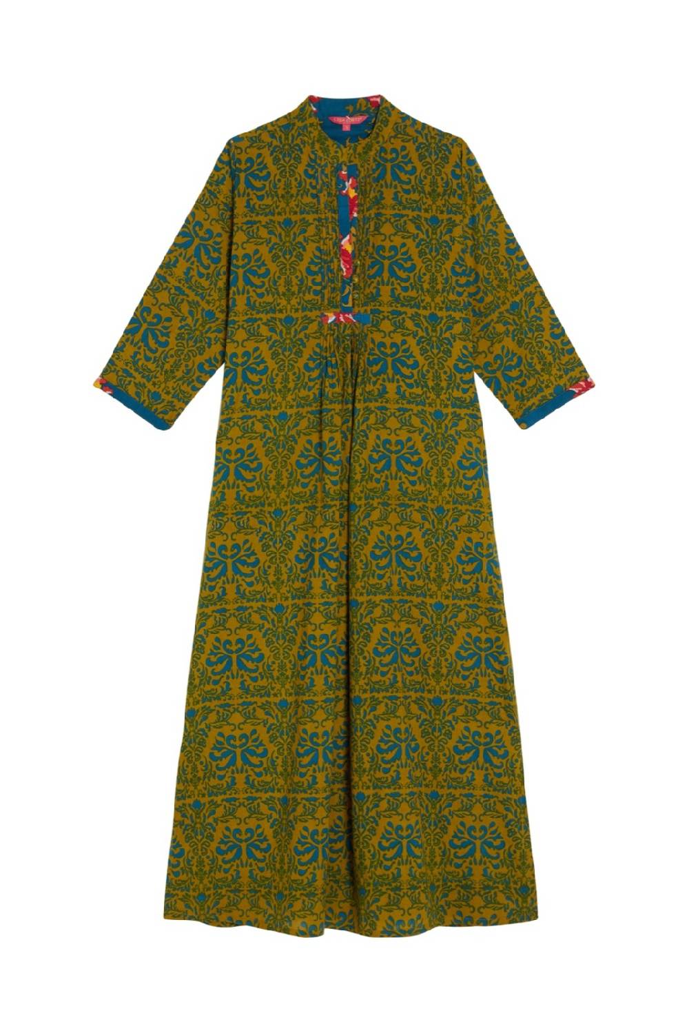 Lisa Corti caftano mirte tangeri damask olive green Sottocosto