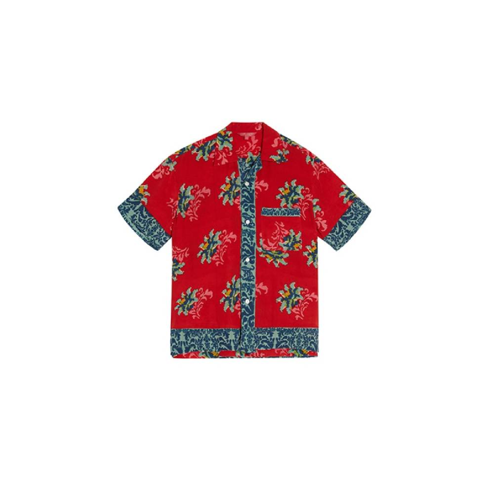 Lisa Corti camicia foulard tangeri flower coral Online