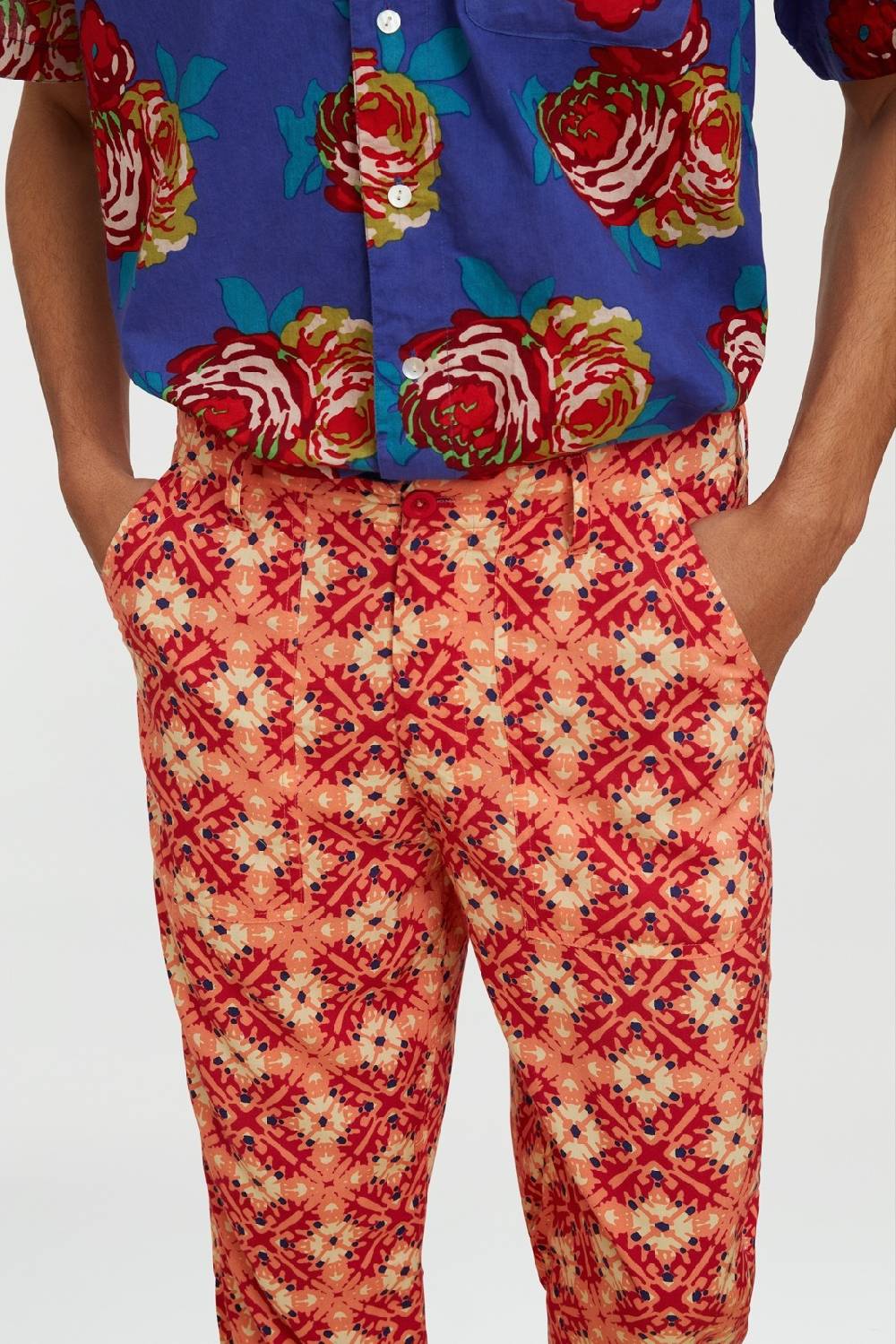 Lisa Corti pantalone dinghi marocco design red In Saldo