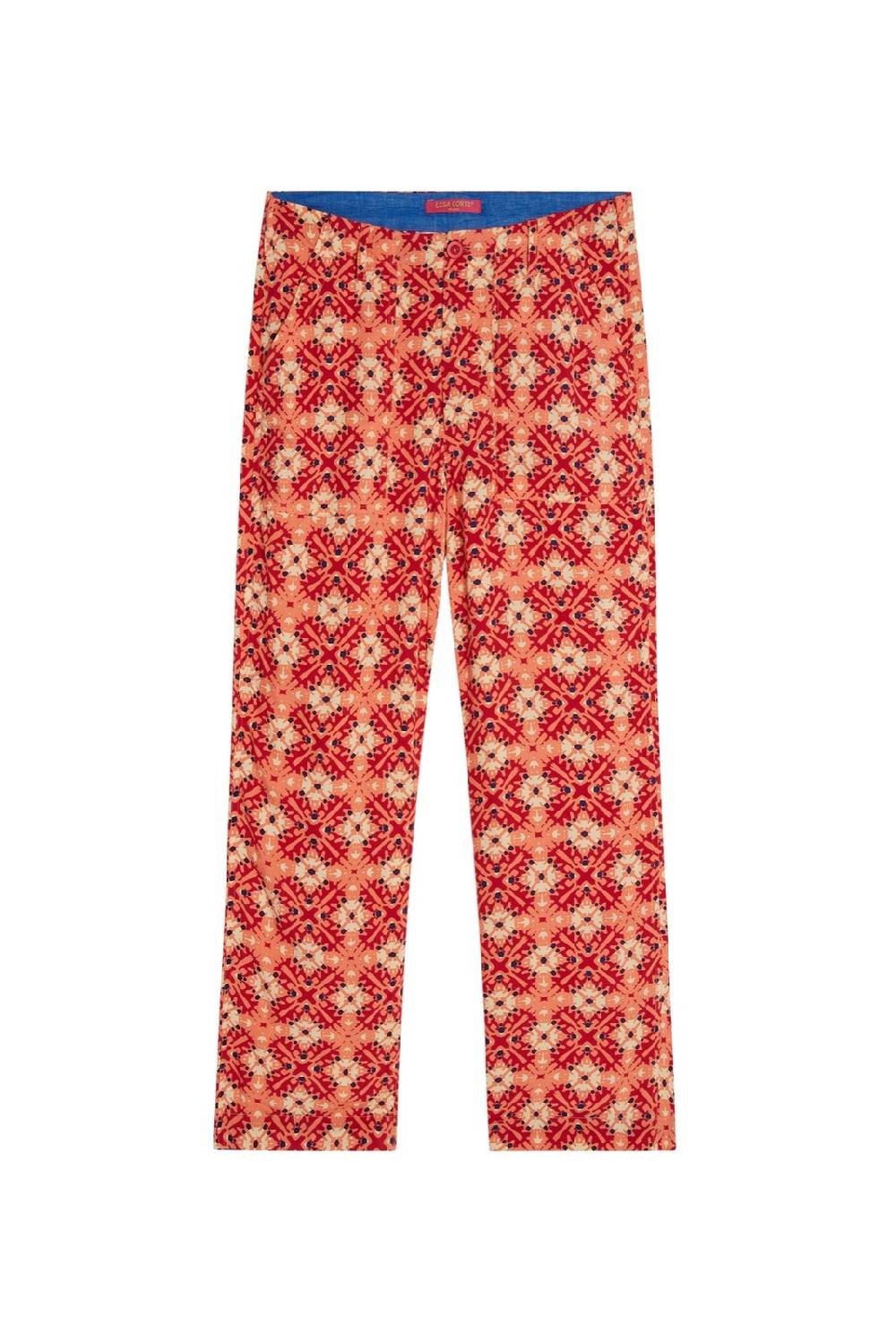 Lisa Corti pantalone dinghi marocco design red In Saldo