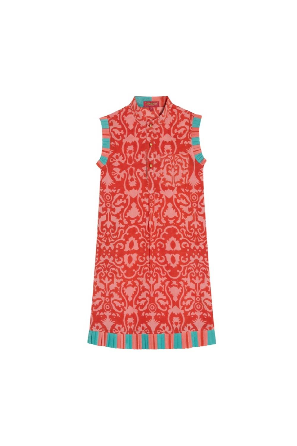 Lisa Corti abito spring bambina damask design red