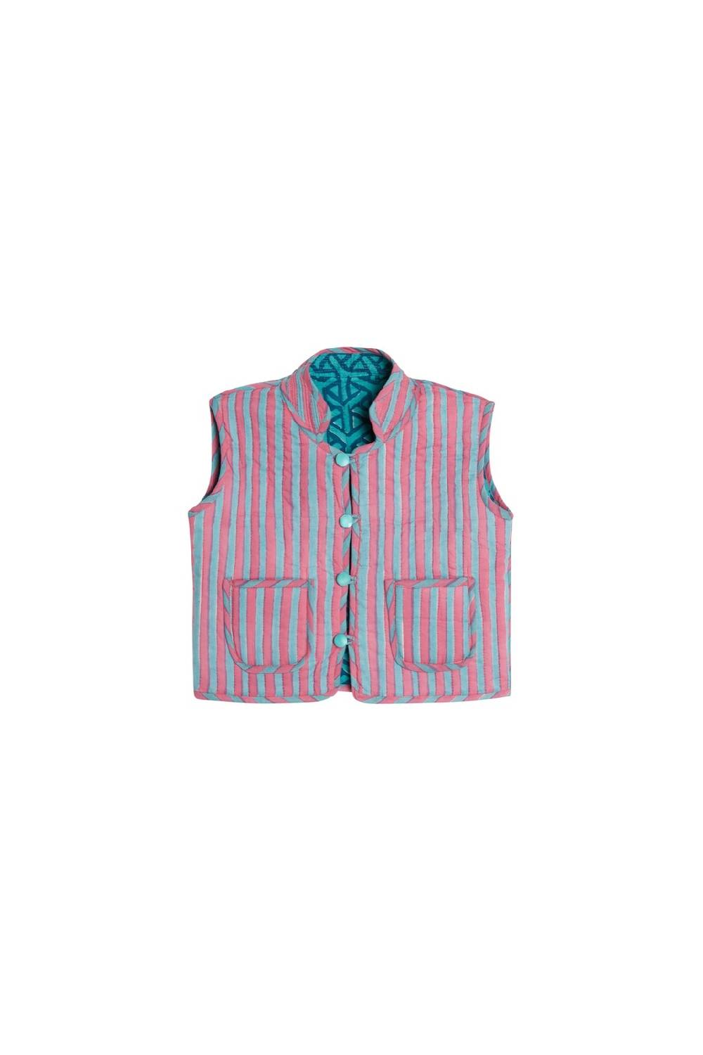 Lisa Corti gilet reversibile vienna peacock veronese Qualità Garantita
