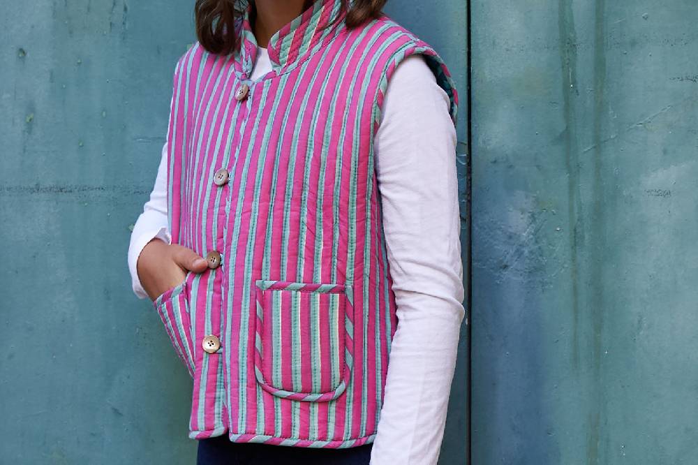 Lisa Corti gilet reversibile vienna peacock veronese Qualità Garantita