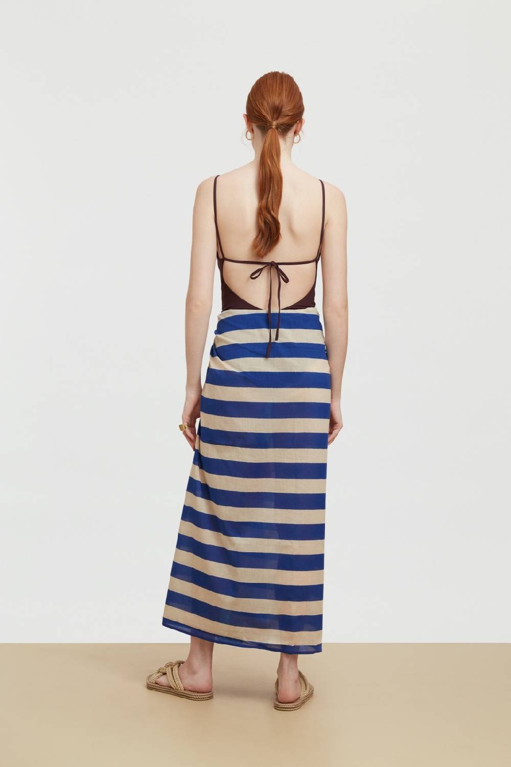 Lisa Corti pareo nizam stripes blue natural Nuova