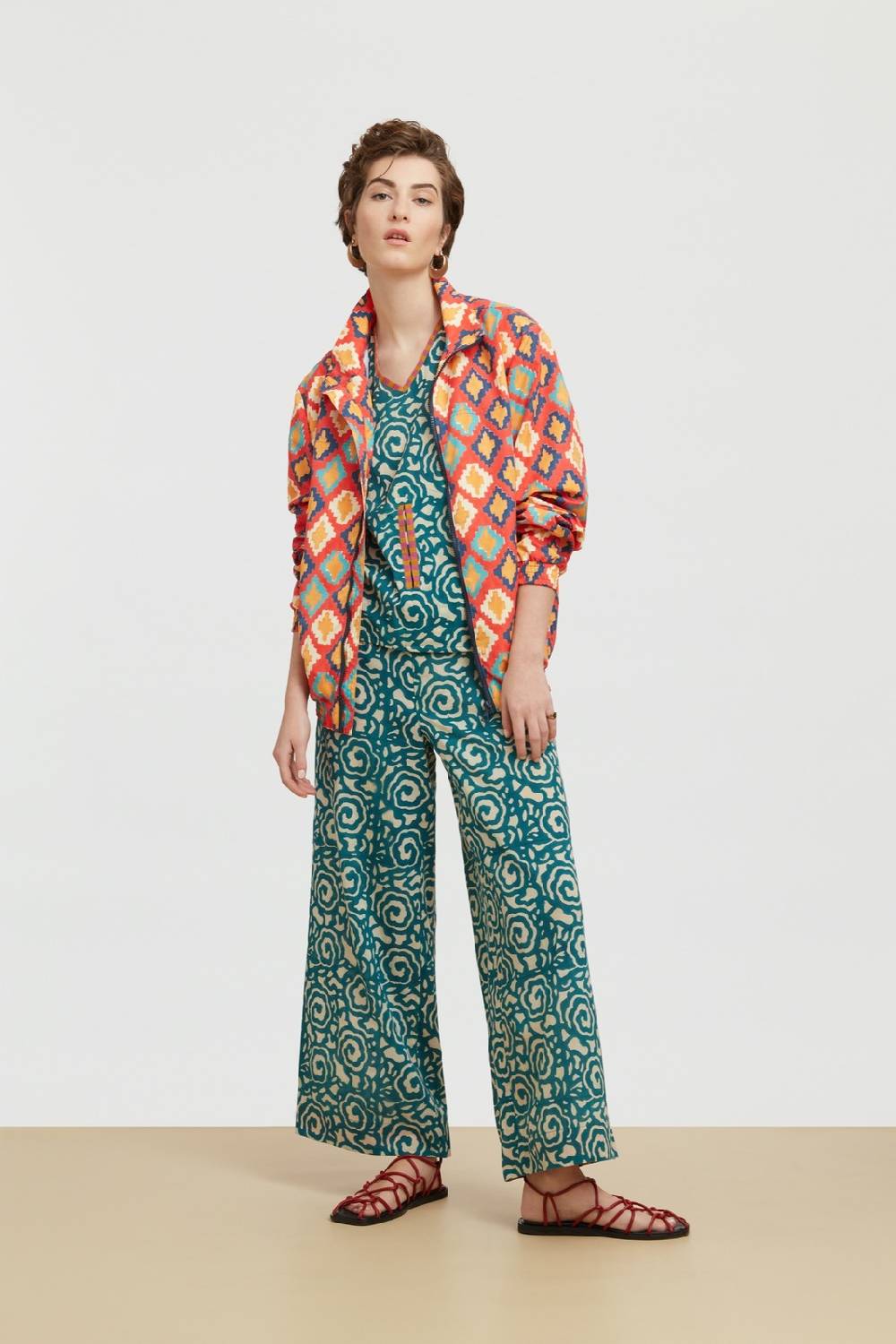 Lisa Corti top banyan spiral peacock natural 2025