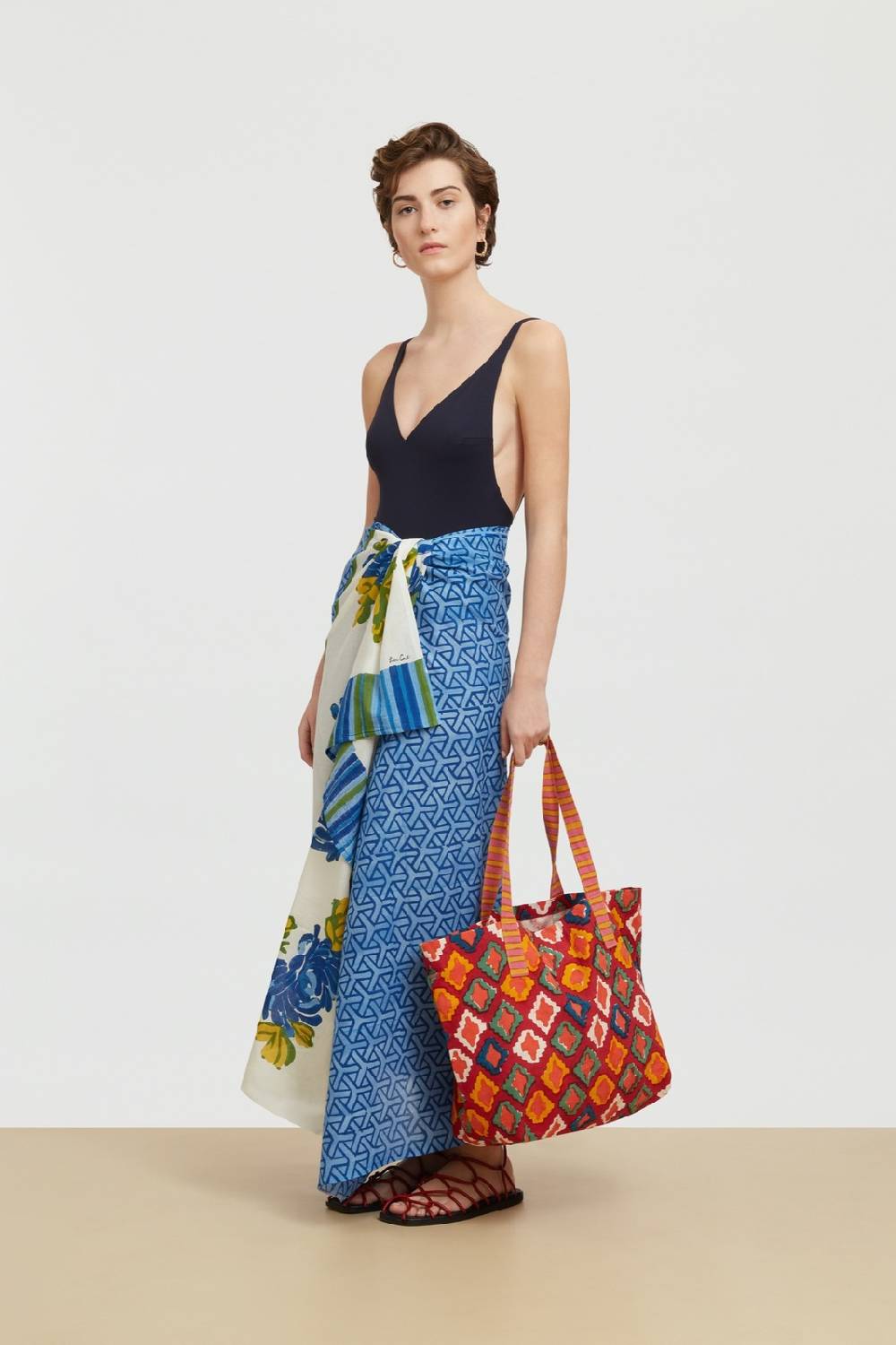 Lisa Corti pareo vienna blue cream Qualità Garantita